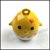 15pcs New Cute Yellow Cartoon Chicken Copper Metal Jingle Bells For Children Christmas Gift 15.5mm 270100