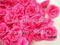 Wholesale -200pcs/lot 7.5cm simulation flower head with a leaf silk flower different colors for choice wedding party supplier(China (Mainland))