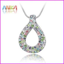 Wholesale Fashion Love Bow Necklace/Full Of Diamond Hollow Drop Pendant Necklace/Free Shipping#81725