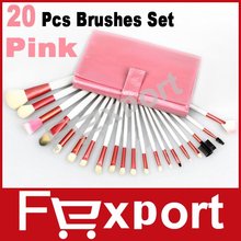 20 Pcs Cosmetic Professional Makeup Brushes Set with Pink Beauty Bag, Y03