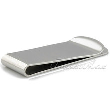 High Quality Black Silver 16 23mm Wide Style MENS Boys Cash Holder Stainless Steel MONEY CLIP
