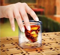 84pcs/ctn wholesale  Doomed Crystal Skull Shot Glass/Crystal Skull Head Vodka Shot Wine Glass Novelty Cup 137g/pc