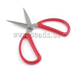 Jewelry Scissors, stainless steel with red plastic handle, 83x155x10mm, 3pcs/Group , Sold by Group(China (Mainland))