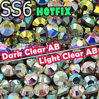 SS6 1.9-2.0mm,1440pcs/Bag AB Clear white Crystal DMC HotFix FlatBack Rhinestones,DIY garment Hot Fix gliters crystals stones