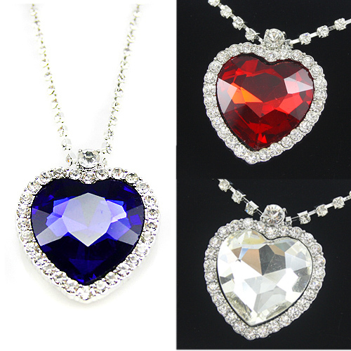 titanic heart of the ocean necklace Crystal silver plated pendant Necklaces Pendants topshop necklaces for 2014