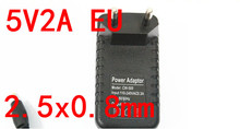 3pcs/lot 5V 2A EU DC 2.5x0.8 mm Power Charger AC Adapter for Tablet PC like Flytouch 3 Flytouch 6 Ainol Novo ELF II etc(China (Mainland))