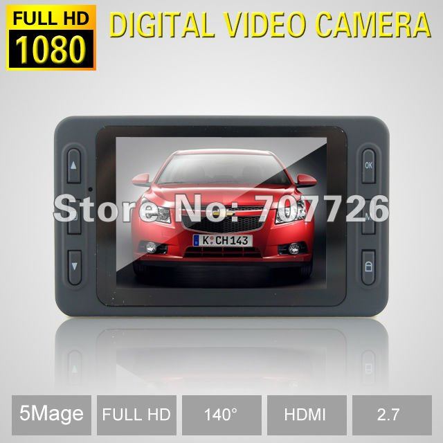 On sale 26 Mar. FULL HD 1080P car video recorder with 140 degrees ultra wide angle lens,2.7" LCD car dvr D6(China (Mainland))