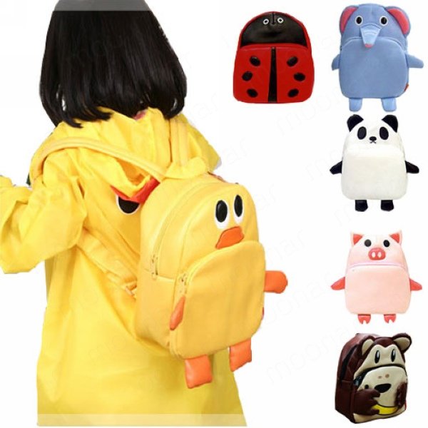 Free shipping, popular cartoon style with Animal children's/kids leather backpack for school or fun B431 6types(China (Mainland))