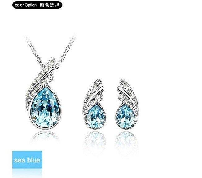 Free Shipping White Gold Plated NecklaceEarrings, Make With AU ...