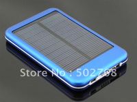 Free shipping 5000MAh solar charger External power bank for ipad, iphone, smart phone,DC,DV,HTC,blackberry