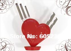 New Arrival Red Heart Knife Block Broken Heart Knife Block(China (Mainland))
