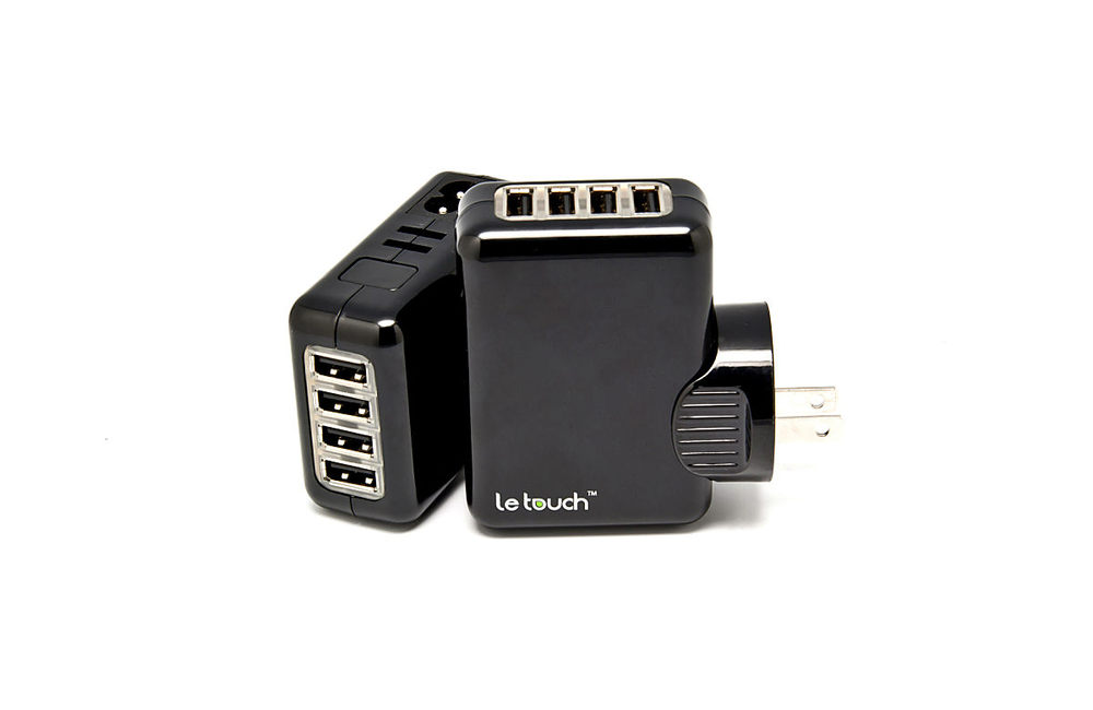 Wholesale 4 USB travel charger AC D adapter 5V 2.1A 20pcs/lot(China (Mainland))