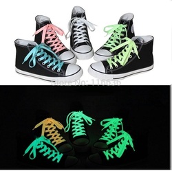 Shoelaces Glow in the Dark Kids Children Party Gift Neon Colors at Night ideal for Teens Ladies Sport Shoes NO LED flashing(China (Mainland))