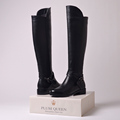 Free Shipping Fashion Genuine Leather Boots Women Designer Shoes High