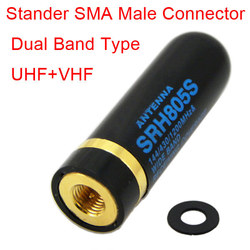 2pcs New SRH805S SMA-J Male Dual Band UHF+VHF Antenna for UV3R UV100 UV200 LT 6100/6188 walkie talkie J0177A Alishow(China (Mainland))