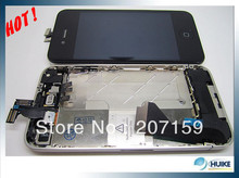 DHL 5pcs lot MIDFRAME FULL PARTS ASSEMBLY BEZEL HOUSING MID FRAME CHASSIS BEZEL for IPHONE 4