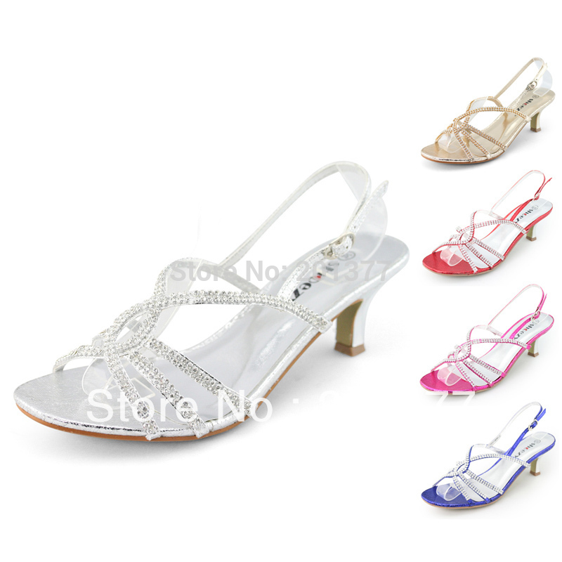 Womens Silver Low Heel Dress Shoes