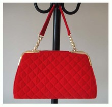 newest designer handbag,material:velvet,size:34 x 21cm,5 different colors,red  Two function: Shoulder bag /handbag,Free shipping