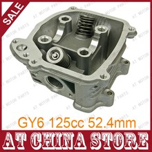 GY6 125cc Chinese Scooter Engine 52.4mm EGR Cylinder Head Assy with Valves for 4T 152QMI ATV Go Kart Buggy Moped Quad
