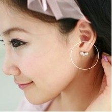 Min.order is $15 (mix order) Free Shipping& 2013 New Arriral Cute Careful Silver Plated Love Earrings XY-E25