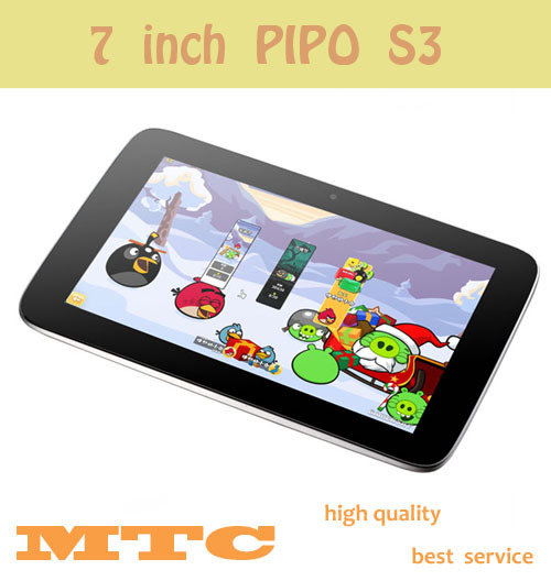 Whole Sale Pipo S3 RK3066 A9 Dual Core Android 4.1 1.6GHz DDR3 1GB/8GB IPS Screen WIFI HDMI Dual Camera Tablet 2pcs/lot(China (Mainland))