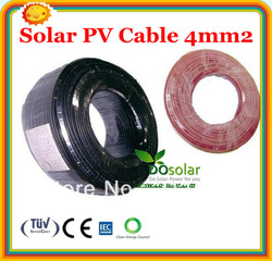 Free shipping--4mm2 single conductor black PV Solar Cable used for off-grid and grid connected PV System and solar panel.(China (Mainland))