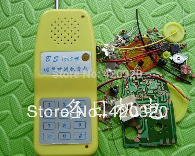 Electronic 2014 new Fm radio walkie talkies electronic circuit board DIY BS1008 Interphone kit diy