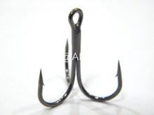 Size #8 Black Nickle Round Bend High Quality Treble Fishing Hooks Hard Bait Bass Walleye Crappie Fishing Tackle FH1HP10#8