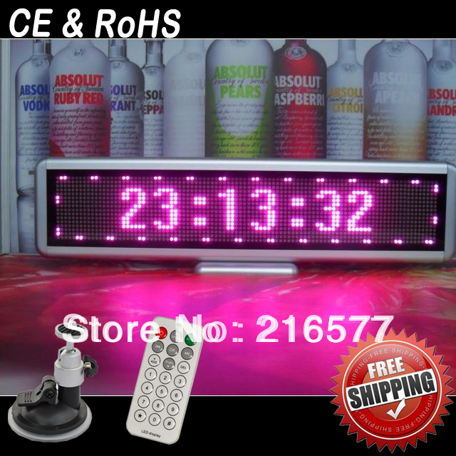 Free Shipping Mini Led Scrolling Message Display/Led Sign/Led Board world wide language Russia Spanish French(China (Mainland))