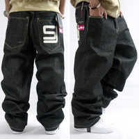 Puff Diddy SJ Men Denim Jean Fashion Classic Black Hip Hop Designer Brand Plus Size 30-44 Skateboard Pants True HipHop Rap Man