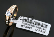 FREE SHIPPING 1PCS 18K Real Rose Gold Plated italina Mounting 0 5 ct Zirconia Diamond fashion