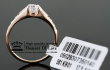 FREE SHIPPING 1PCS 18K Real Rose Gold Plated italina Mounting 0 5 ct Zirconia Diamond fashion