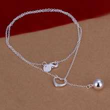wholesale 2014 New Fashion 925 Sterling Silver Chain Love Lob Necklaces Pendants For Women Men jewelry