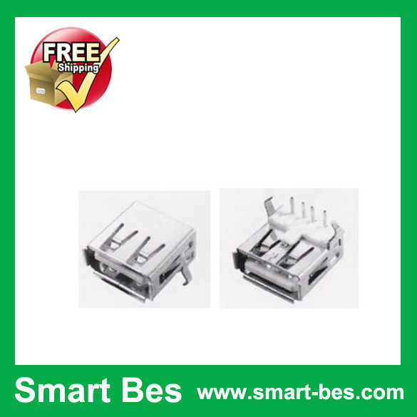 Free shipping by SGP post 100pcs lot smart bes USB Type A Right Angle 4 pin