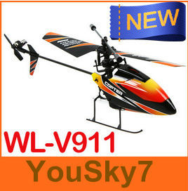 4ch 24ghz Mini Radio Single Propeller Rc Helicopter Gyro V911 Rtf
