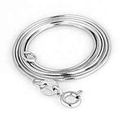 High Quality Italy 0.8mm Fashion Snake Chain 100% Guaranteed Solid 925 Sterling Silver Necklace 40cm YH005(China (Mainland))