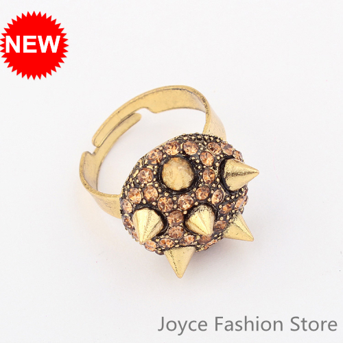 Min Order 10,Designer Jewelry,Exaggerated Ring,Spikes Mushroom Ring ...