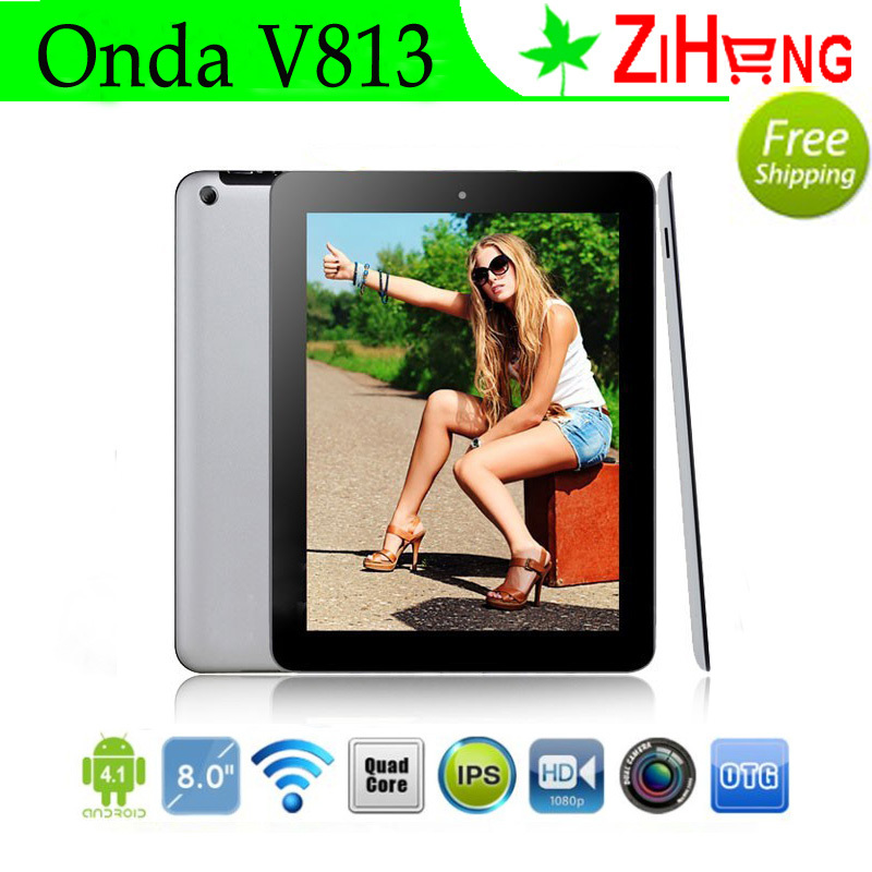 8 Inch Ultrathin IPS 1024*768 2G RAM 16G Storage Dual Camera 8 core GPU Onda V813 Quad Core Tablet PC Free Shipping!(China (Mainland))