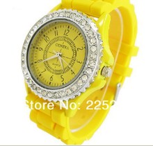 Free Shipping 2013 new Hot Selling 10pcs lot wholesale Geneva Watches 100 Silicone Strap Jewelry Quartz