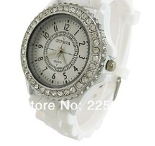 Free Shipping 2013 new Hot Selling 10pcs lot wholesale Geneva Watches 100 Silicone Strap Jewelry Quartz