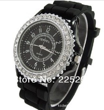 Free Shipping 2013 new Hot Selling 10pcs lot wholesale Geneva Watches 100 Silicone Strap Jewelry Quartz