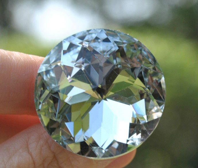 Купить 30 мм Орхидея цветок граненый прозрачный белый / Янтарный ...