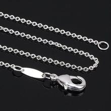 925 Silver Necklace Fashion Jewelry 1mm 20″ 925 Silver Chain Free Shipping 1mm 20inch Rolo Chain