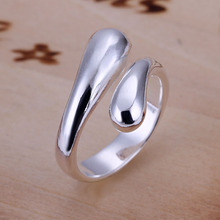Free shipping 925 sterling silver jewelry ring fine nice two round head opening ring top quality wholesale and retail SMTR012