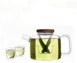 700ml Jasmine Flower Tea Filter Heat resistant Glass Teapot Set Free Shipping Wholesales 1kettle 4cups 3option