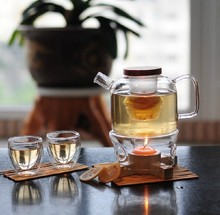 700ml Jasmine Flower Tea Filter Heat resistant Glass Teapot Set Free Shipping Wholesales 1kettle 4cups 3option