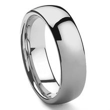 Tailor Made 8mm Plain Tungsten Ring Dome Wedding Band Size 4-18 whole, half & quarter