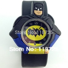 W126 Min.Order $15(Mix Order) Free Shipping Wholesale Lovely 5 Colors Rubber Cartoon Batman Children Watch
