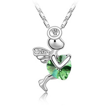 2015 New style Wholesale price Crystal jewelry special off 40 crystal trainee Cupid heart angel heart