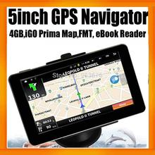 DHL Freeshipping to Europe  5inch Portable Car GPS Navigation System+4GB Memory+FMT+MTK+Wince 6.0+IGO Primo Map 60pcs/lot